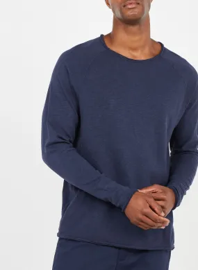 AMERICAN VINTAGE  Tee-shirt col rond en coton flammé sonoma - Bleu