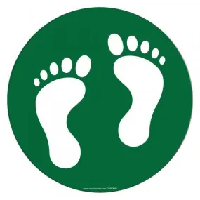 Marquage au sol Young - Pieds - Diam 300mm Vert