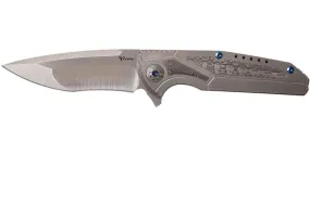 Reate K4 Grey, Damascus Inlay, M390 Satin Finish couteau de poche