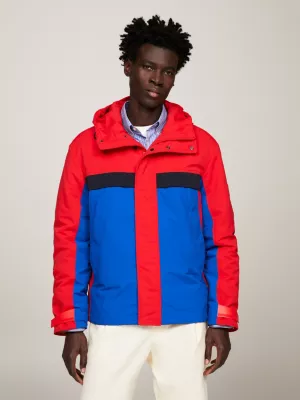 Veste Portland TH Protect motif colour-block | RED | Tommy Hilfiger